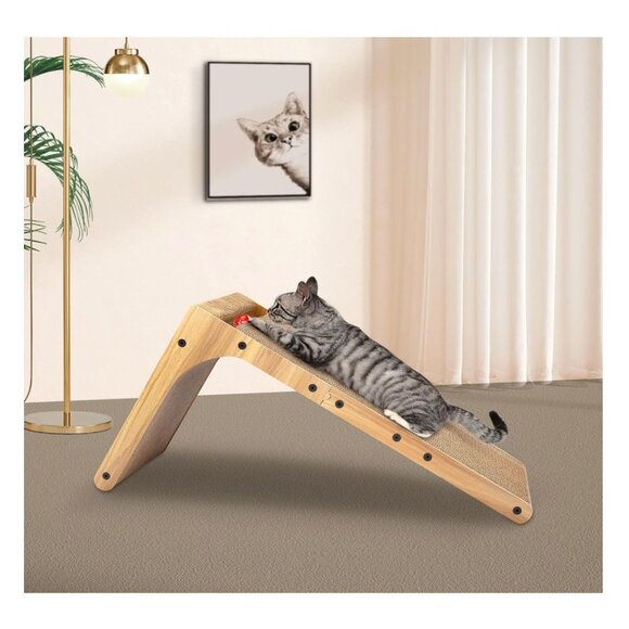 Draywitt L Shape Cat Scratcher - Scratching Board for Indoor Cats，26.9inches Scr - Picture 7 of 7